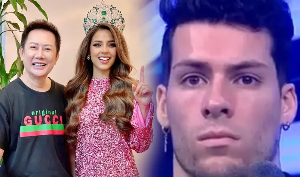 Patricio Parodi se mostró emocionado tras ver la coronación de Luciana Fuster en el Miss Grand International 2023. Foto: composición LR/Instagram/captura de América TV Patricio Parodi se mostró emocionado tras ver la coronación de Luciana Fuster en el Miss Grand International 2023. Foto: composición LR/Instagram/captura de América TV