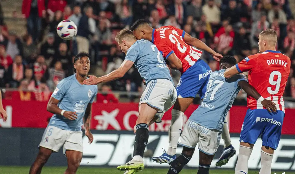 Renato Tapia arrancó de titular en el partido entre Celta de Vigo vs. Girona. Foto: Girona FC Renato Tapia arrancó de titular en el partido entre Celta de Vigo vs. Girona. Foto: Girona FC