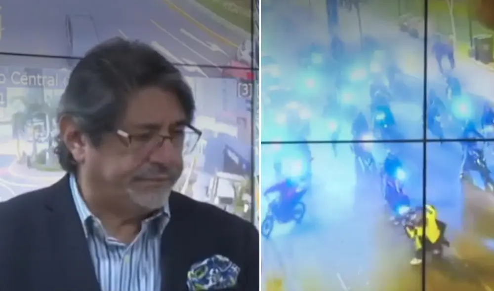 Motociclistas fueron grabados generando caos vehicular en Miraflores. Foto: composición La República/captura Canal N Motociclistas fueron grabados generando caos vehicular en Miraflores. Foto: composición La República/captura Canal N