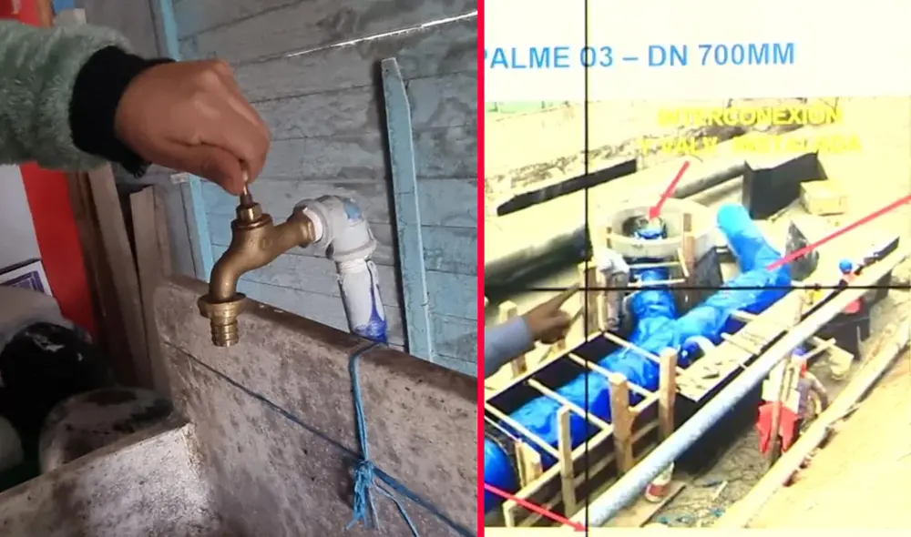 Corte de agua en el Callao . Foto: composición La República/captura Canal N