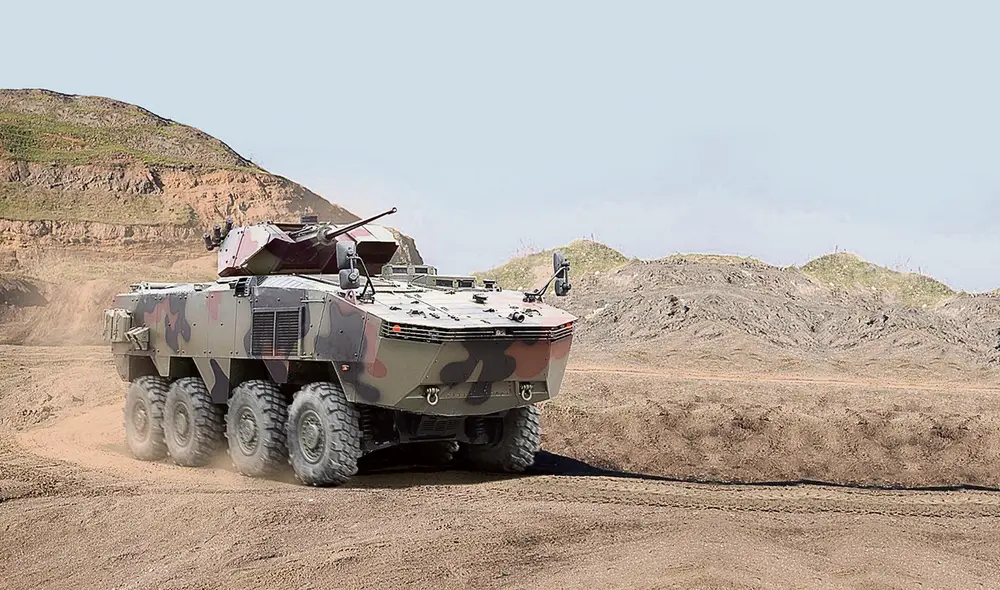 En competencia. El modelo del blindado turco 8x8 ARMA de Otokar, más caro que el serbio Lazar III. Abajo, el diseño chino de la compañía Norinco, el VN-1. Foto: difusión