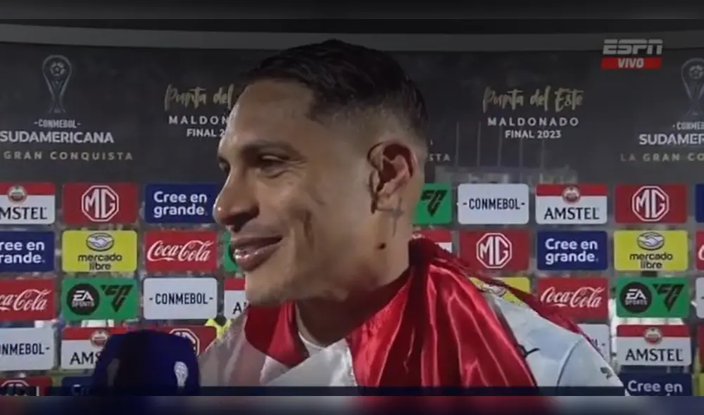 Paolo Guerrero anotó dos goles en la semifinal de la Copa Sudamericana. Foto: captura ESPN