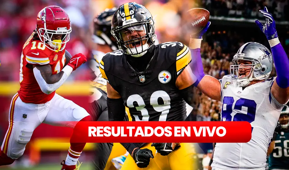 Sigue los marcadores, touchdowns y todos los resultados de la NFL 2023 de este domingo 29 de octubre. Foto: composición LR/Chiefs/Steelers/Cowboys