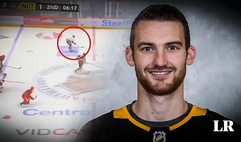 Adam Johnson, deportista de 29 años, se desplomó en la pista de hielo tras resultar gravemente herido. Foto: composición LR/Joe Sargent/NHLI - Video: @AlertaMundial2/Twitter