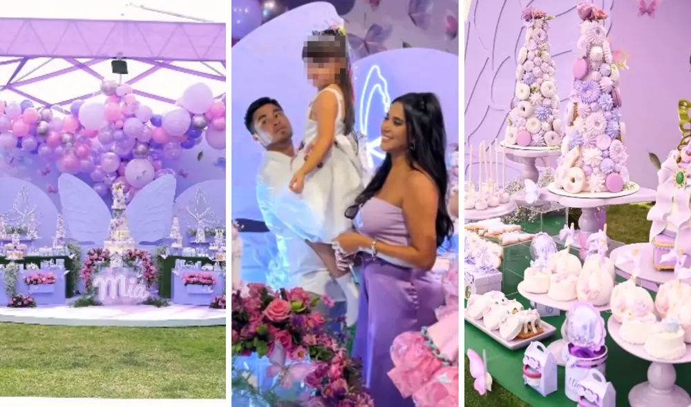 Melissa Paredes, su hija y el popular 'Gato' Cuba cantaron 'Cumpleaños feliz' juntos. Foto: composición LR/Instagram/Melissa Paredes