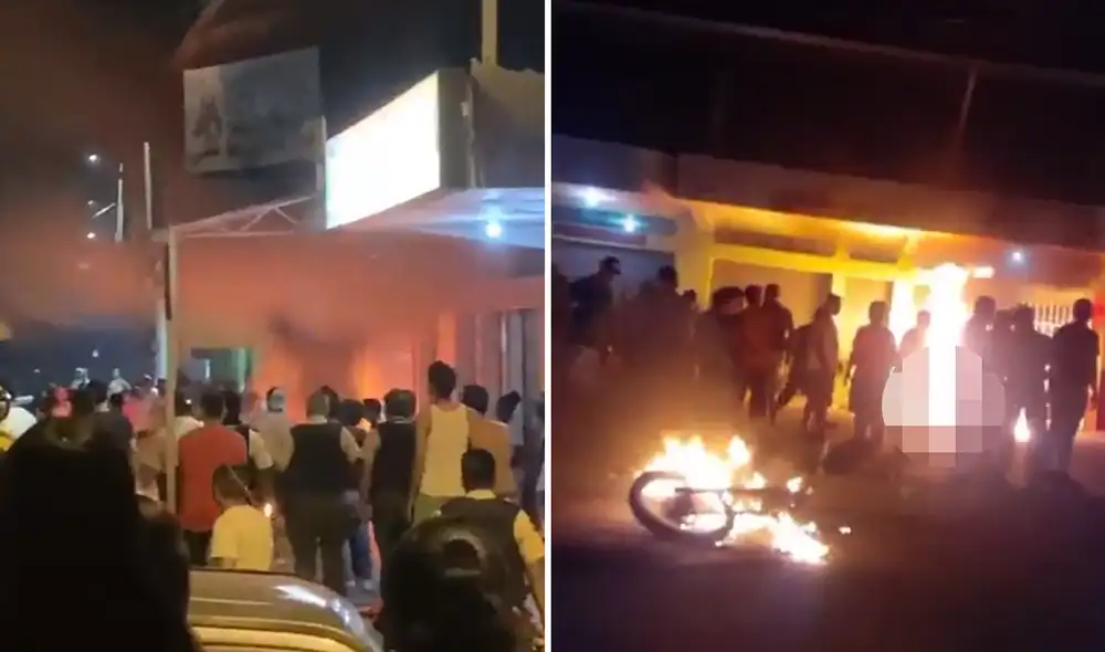 Los habitantes de La Maná también quemaron las motocicletas de los presuntos ladrones. Foto: composición LR/@Cupsfire_gye/Twitter - Video: @Cupsfire_gye/Twitter Los habitantes de La Maná también quemaron las motocicletas de los presuntos ladrones. Foto: composición LR/@Cupsfire_gye/Twitter - Video: @Cupsfire_gye/Twitter