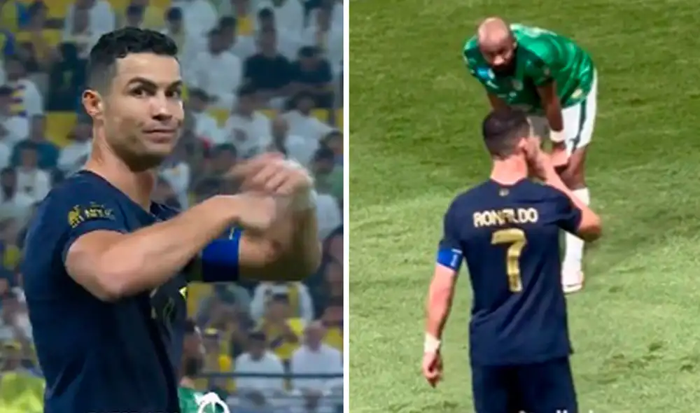 Cristiano Ronaldo no marcó goles, pero igual se robó la atención en el Al-Nassr vs. Al-Ettifaq. Foto: composición de LR/captura de SSC | Video: Messi World