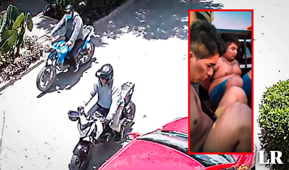 Detenidos. Los dos sujetos se encuentran actualmente bajo custodia en la sede de la Divincri y son investigados. Foto: Composición LR