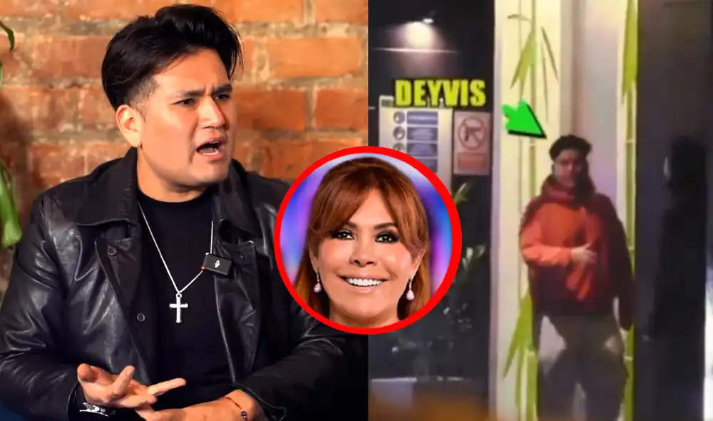 Deyvis Orosco no entiende por qué Magaly Medina sacó este ampay de él en el spa. Foto: composición LR/YouTube/La Linares/ATV