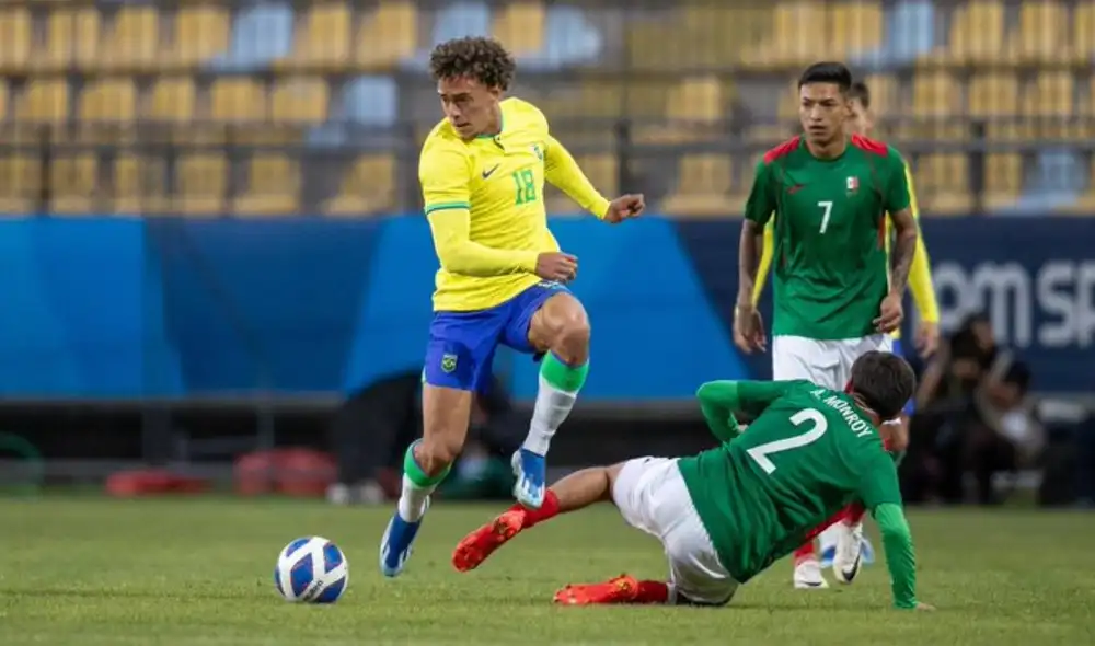 México vs. Brasil sub-23 jugaron en la ciude Santiago. Foto: Esporte News Mundo