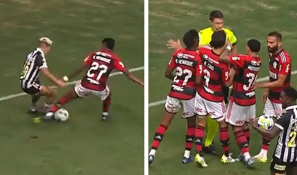 Yeferson Soteldo vio acción en la victoria del Santos sobre Flamengo por el Brasileirao. Foto: composición LR/captura/Star Plus