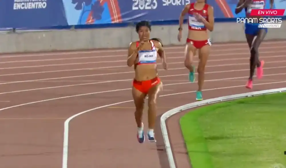 Luz Mery Rojas dominó de gran manera la prueba de 10 mil metros en Santiago 2023. Foto: captura de Panam Sports Channel