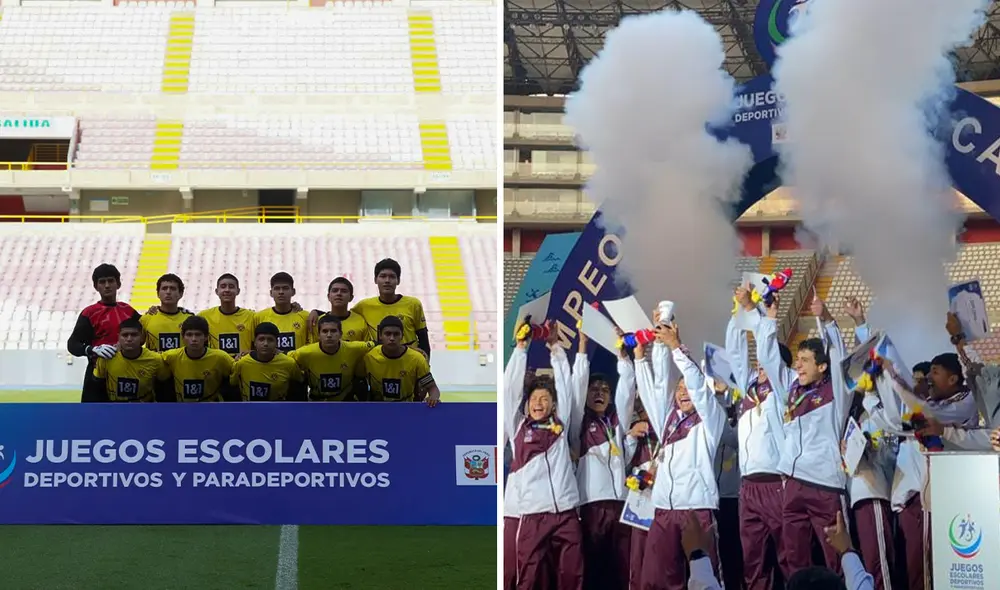 El encuentro se disputó en el estadio Nacional. Foto: Composición LR / Facebook Minedu El encuentro se disputó en el estadio Nacional. Foto: Composición LR / Facebook Minedu