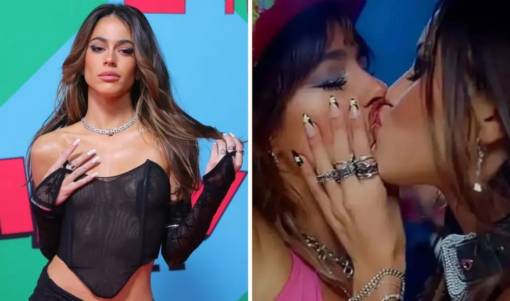 Tini y Emilia Marnes consiguieron ponerse en lo más alto del top de YouTube gracias a su nueva canción. Foto: Composición LR/Tini/Instagram/Captura Youtube