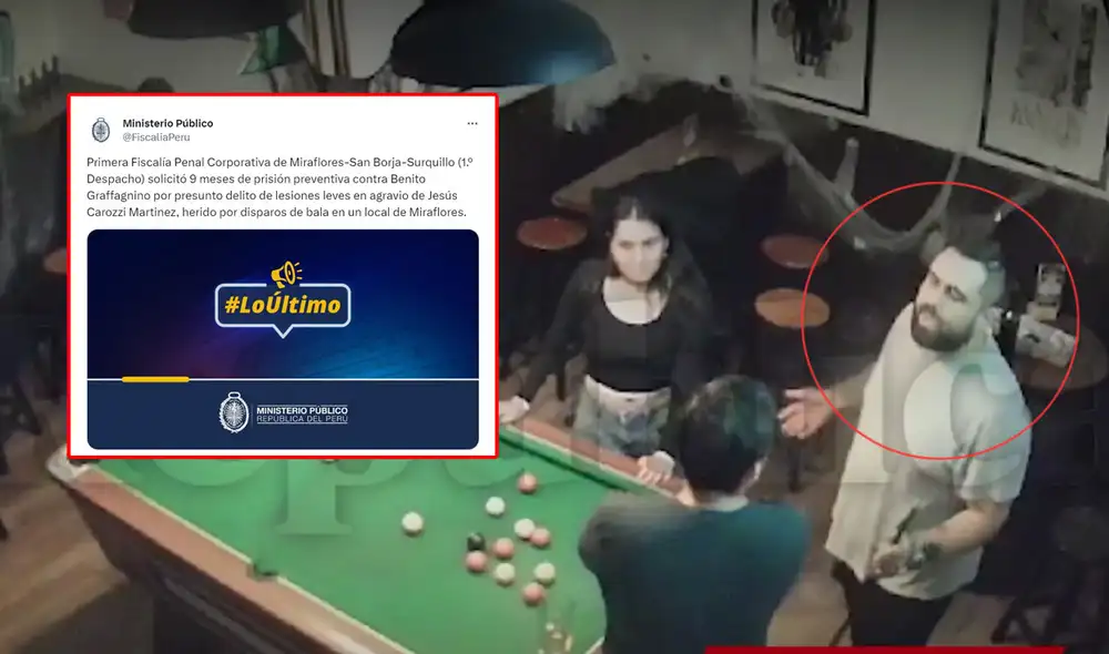 Atentado ocurrió en un salón de billar miraflorino. Foto: composición La República/Fiscalía