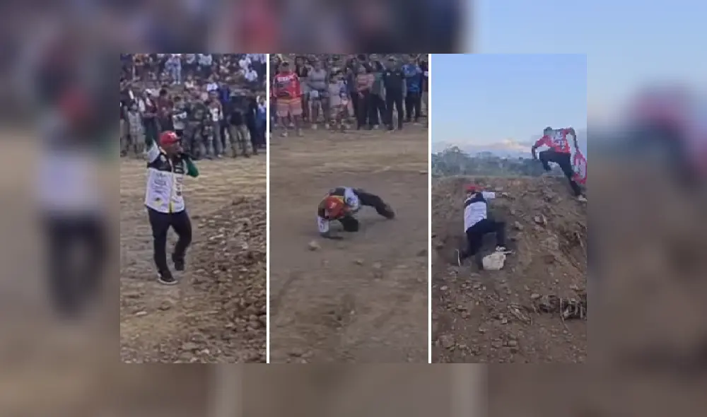 Animador se tira la piso y escala lomas. Foto: composición LR/Ayacucho Cultural. Video: Ayacucho Cultural.