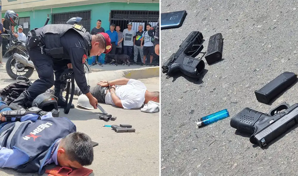 Sujetos no supieron sustentar por qué tenían armas de fuego. Foto: composición La República/Rosa Quincho
