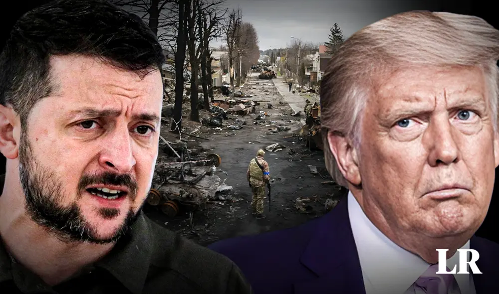No es la primera vez que Volodímir Zelenski se pronuncia sobre la polémica declaración de Donald Trump. Foto: composición de Jazmin Ceras/La República/EFE/AFP No es la primera vez que Volodímir Zelenski se pronuncia sobre la polémica declaración de Donald Trump. Foto: composición de Jazmin Ceras/La República/EFE/AFP
