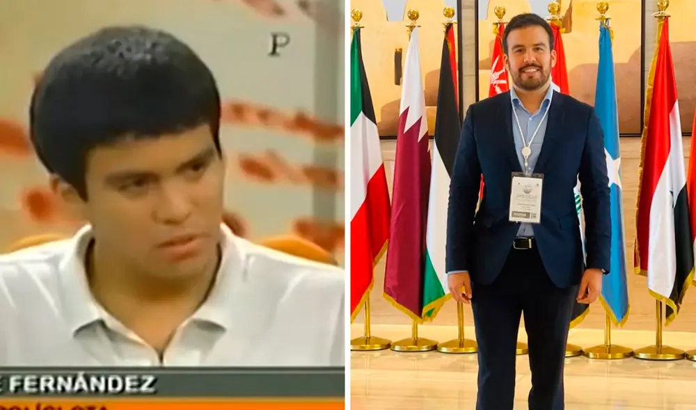 A sus cortos 18 años, el peruano dominaba 12 idiomas, pero su meta era ganar un Récord Guinness. Foto: composición LR/América TV/Jorge Fernández/LinkedIn