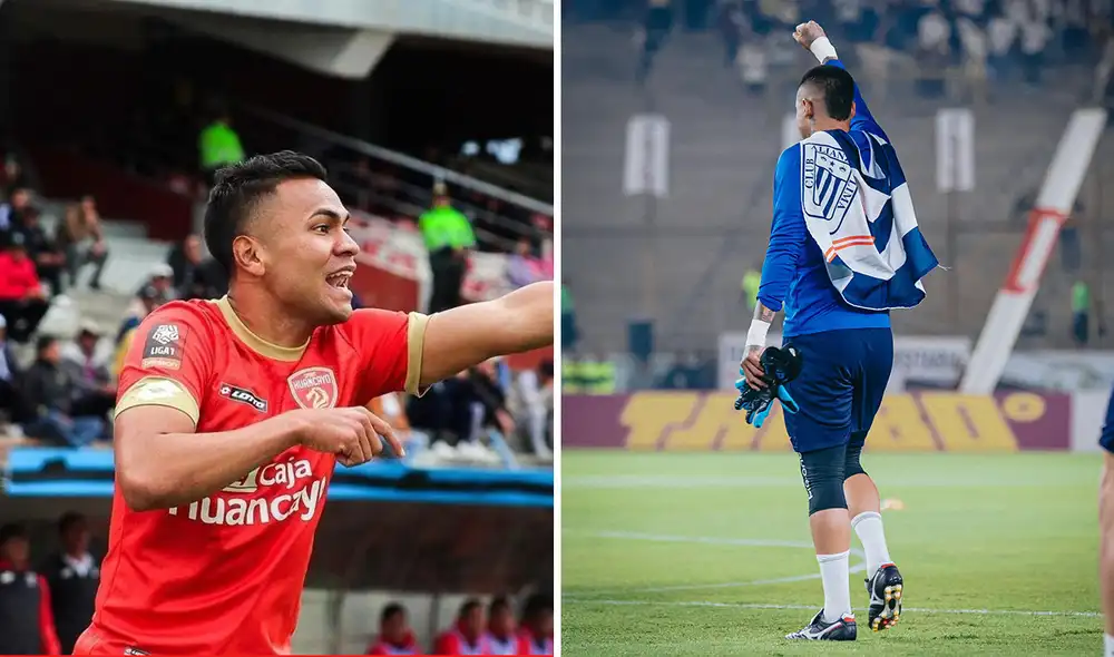 El arquero se mostró con la bandera de Alianza Lima. Foto: Composición LR / Sport Huancayo / Alianza Lima