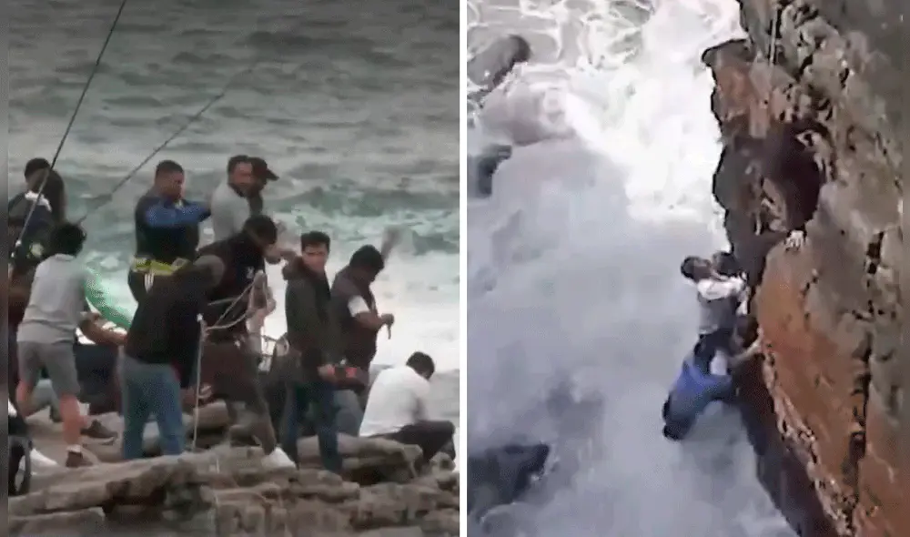 Accidente en Chorrillos fue atendido por serenos del distrito. Foto: composición La República/capturas Panamericana