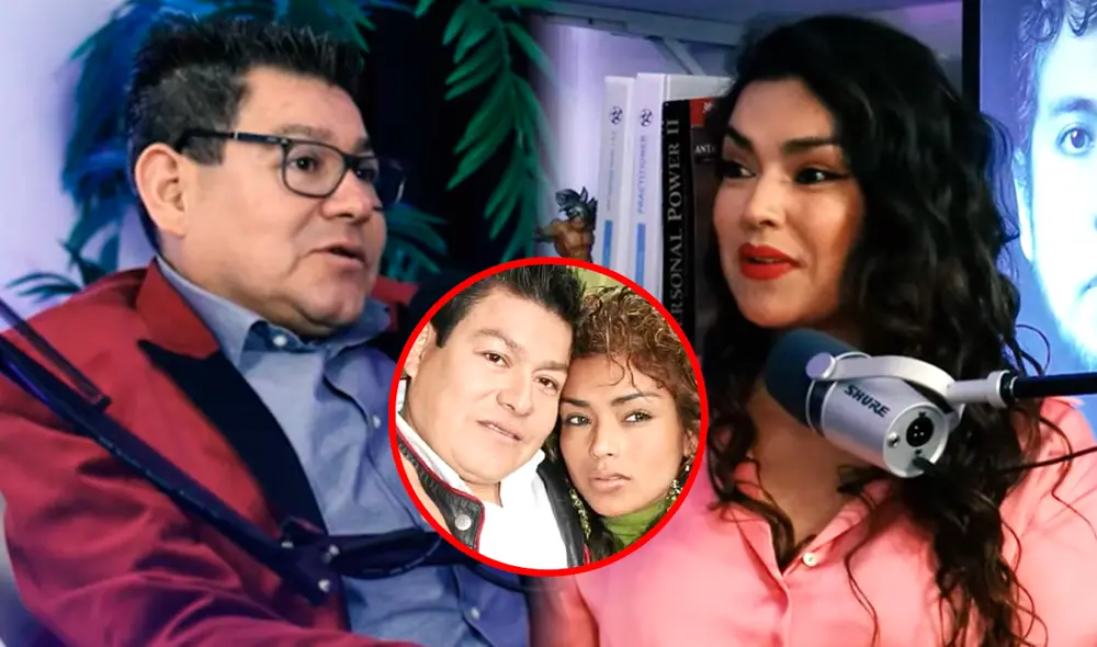 Dilbert Aguilar y Claudia Portocarrero se vieron las caras frente a una cámara luego de terminar su relación sentimental. Foto: composición LR / captura YouTube / Difusión