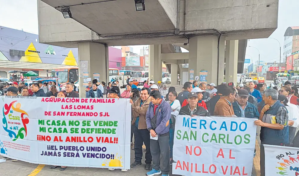 Plantón. Vecinos señalan que el proyecto vial está desfasado, pues fue pensado para otra época. Foto: difusión