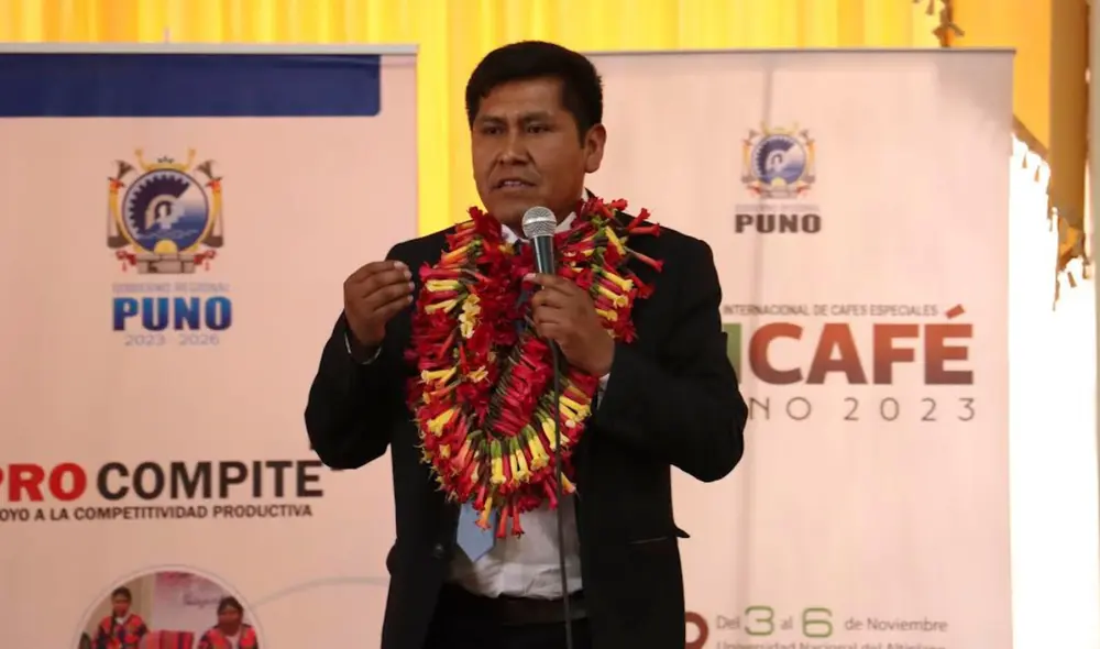 Gestión de Hancco es criticada por licitación. Foto: GORE Puno Gestión de Hancco es criticada por licitación. Foto: GORE Puno