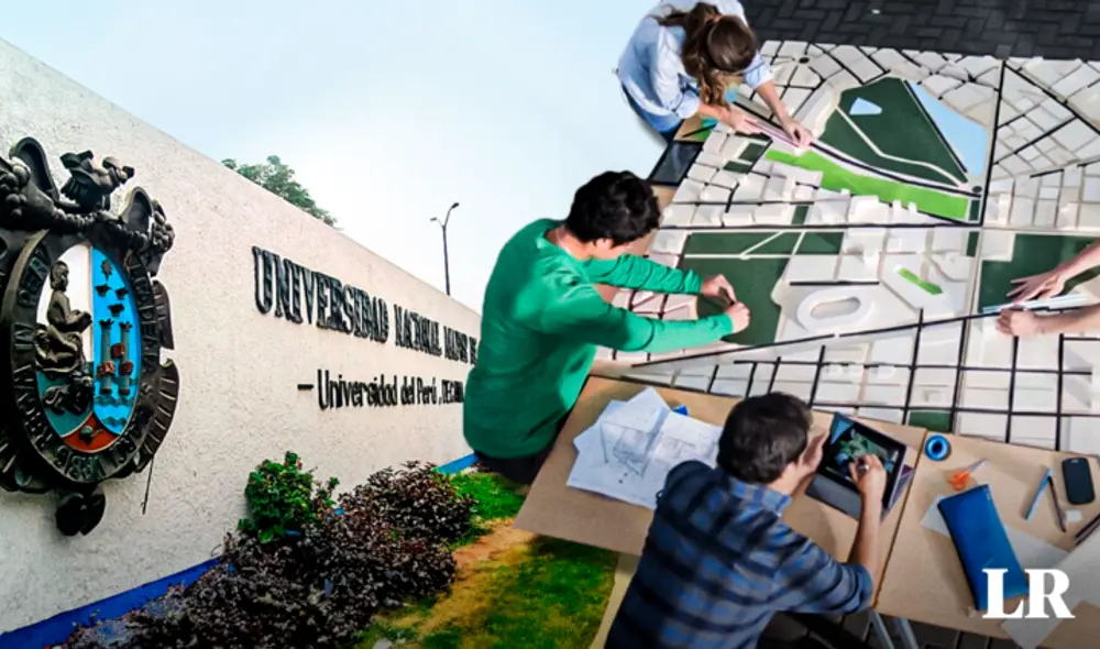 En la presentación de la nueva escuela participaron el decano de la FIGMMG, Alfonso Romero Baylón; y la jefa de la Oficina General de Gestión del Riesgo y Adaptación al Cambio Climático, Dra. Gina Chambi Echegaray. Foto:  Composición LR/PQS