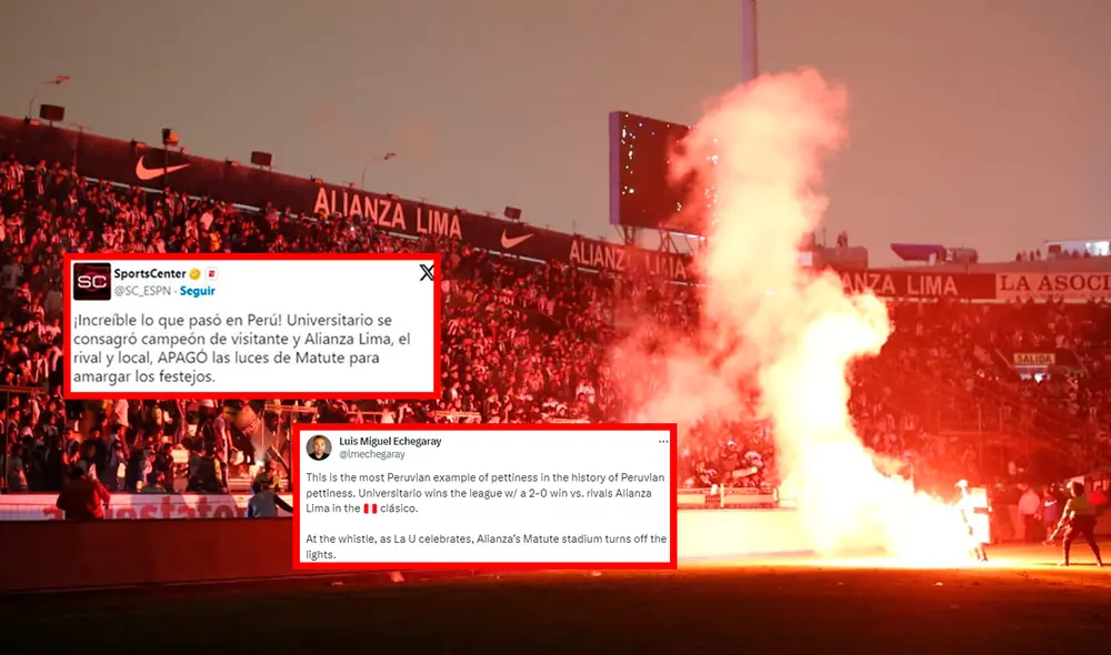 Alianza Lima no pudo consagrarse tricampeón en Matute. Foto: composición GLR/Antonio Melgarejo/Twitter