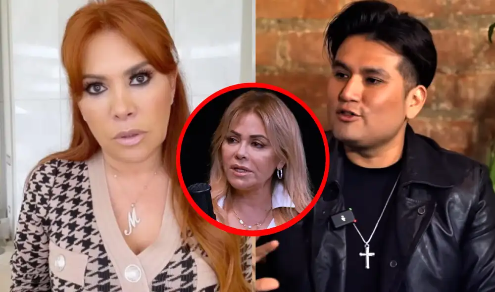 Deyvis Orosco decidió no darle el título de madrina de su hijo a Magaly Medina. Foto: composición LR/Instagram/Magaly Medina/YouTube/La Linares/Cristian Rivero