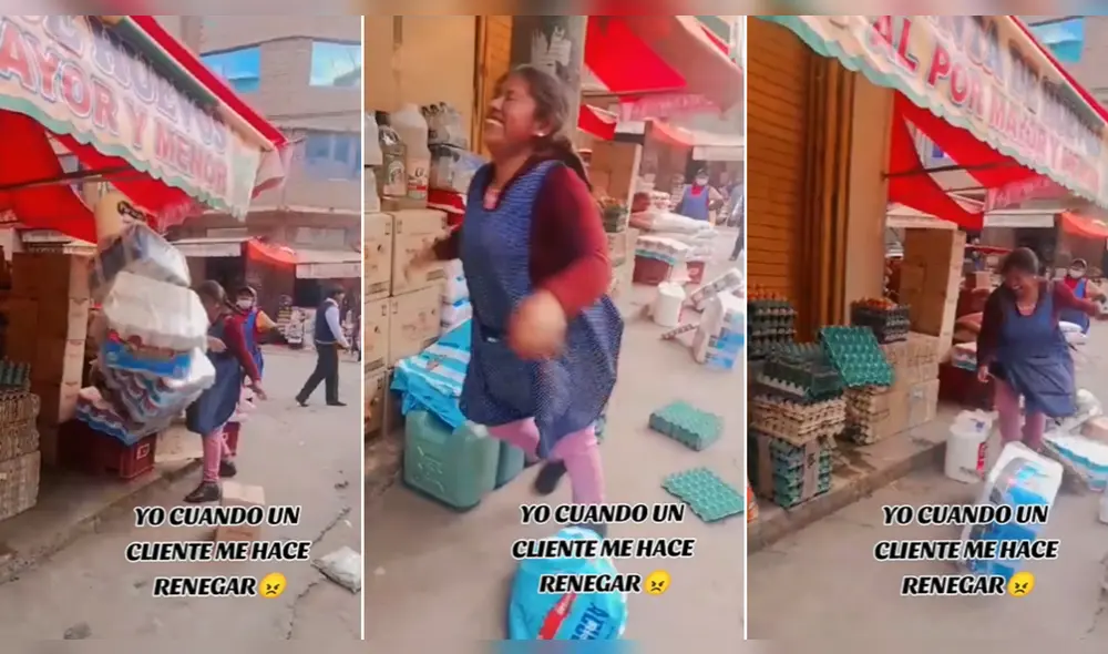 Divertida broma de comerciantes se convirtió en viral. Foto: composición LR/@sucre_juliaca - Video: @sucre_juliaca