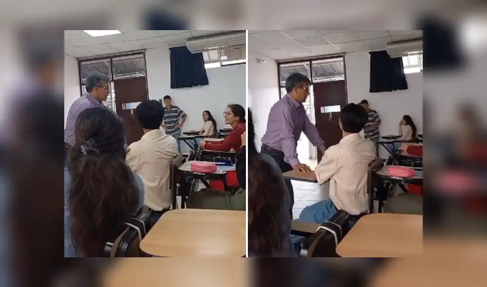 Profesor jugó una broma a sus alumnos durante el examen parcial. Foto y video: cortesía