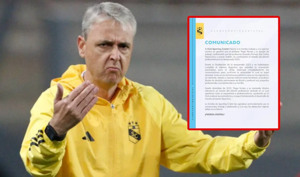 Tiago Nunes quedó en el tercer lugar del acumulado con Sporting Cristal. Foto: La República/Luis Jiménez