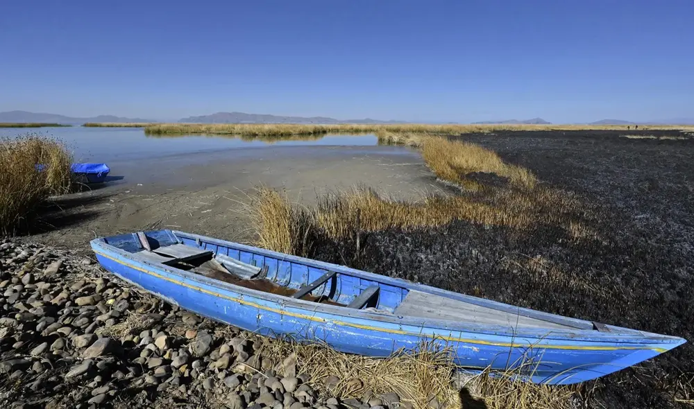 El lago Titicaca presenta un serio problema de sequía desde hace unos meses. Foto: Getty Images