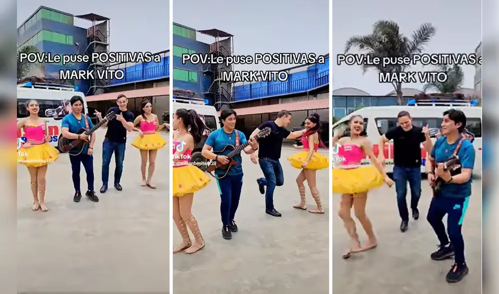 Mark Vito se lució con sus pasos de baile. Foto: captura Wilson Benites/Facebook. Video: Wilson Benites/Facebook