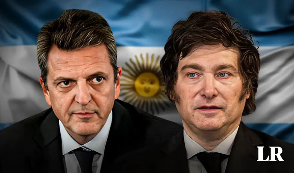 La diferencia entre Sergio Massa y Javier Milei es mínima a días de las elecciones en Argentina. Foto: composición de Jazmin Ceras/La República/El País