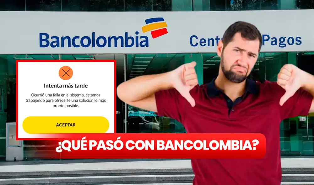 La entidad bancaria viene reportando diversas fallas en sus plataformas digitales que no permiten a los usurios disponer de su efectivo. Foto: composición LR / Freepik / Bancolombia