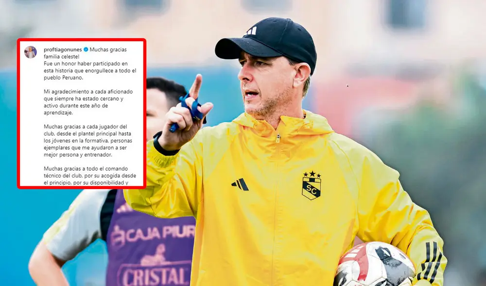 Tiago Nunes dejó a Sporting Cristal en el tercer lugar con clasificación a la Copa Libertadores. Foto: La República