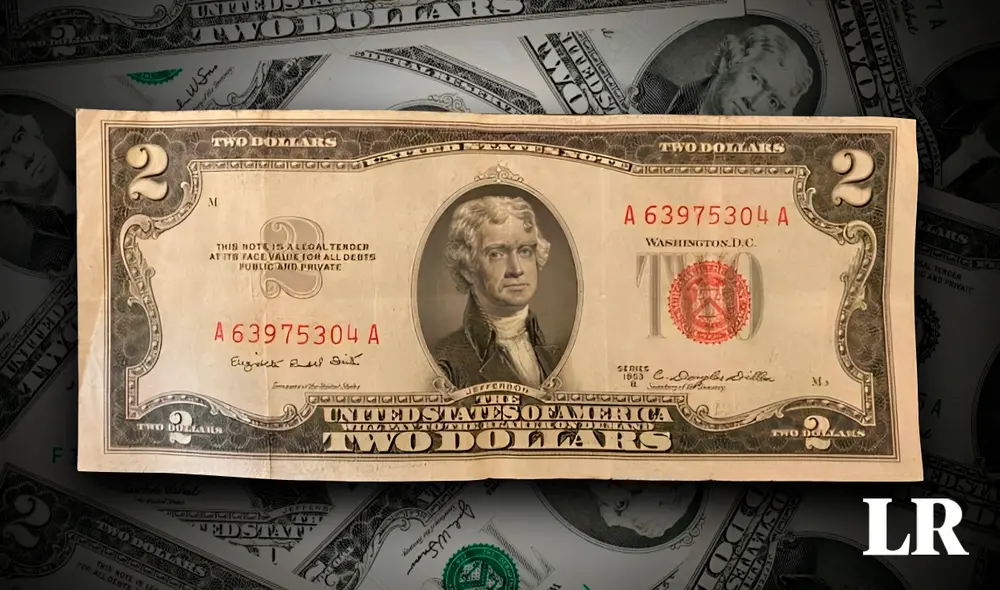Conoce al extraño billete de $2 que puede costar miles de dólares. Foto: composición de Fabrizio Oviedo/LR/Ebay. Video: @deteccionlatina