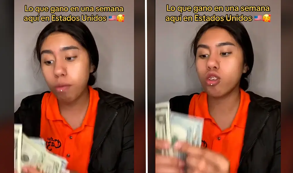 Este es el asombroso sueldo que se gana en Estados Unidos como mesera, sin incluir propinas. Foto: captura de TikTok/i.ffatimaarias218