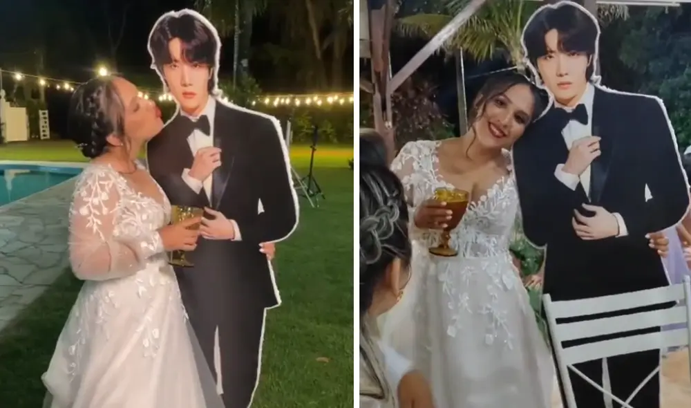 La fan de BTS y J-Hope protagonizaron una romántica escena en redes sociales. Foto: composición LR/@amandagaino/TikTok