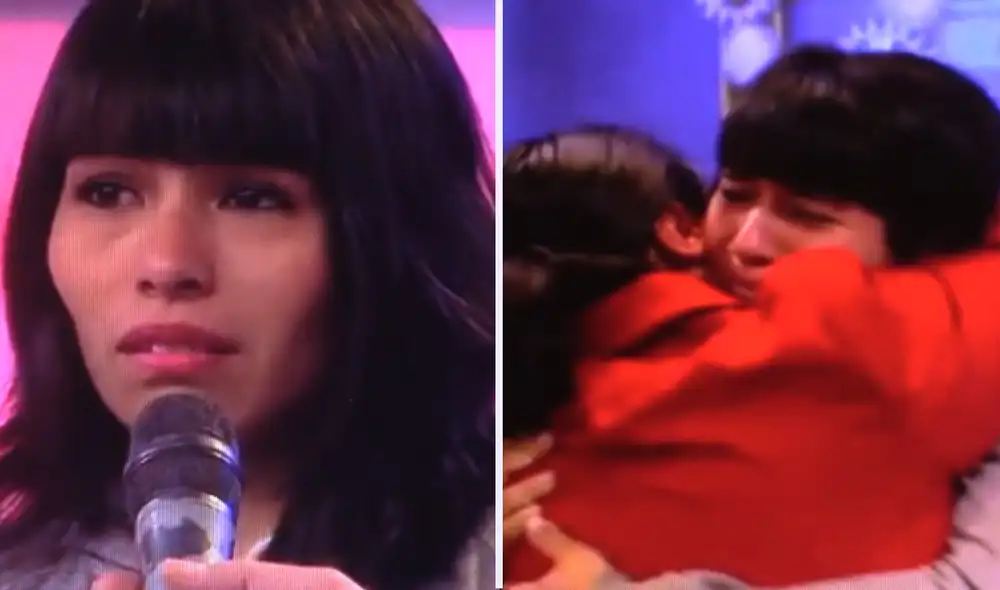 Mónica Sánchez y su madre se unieron después de 32 años en un abrazo. Foto: composición LR/captura de YouTube