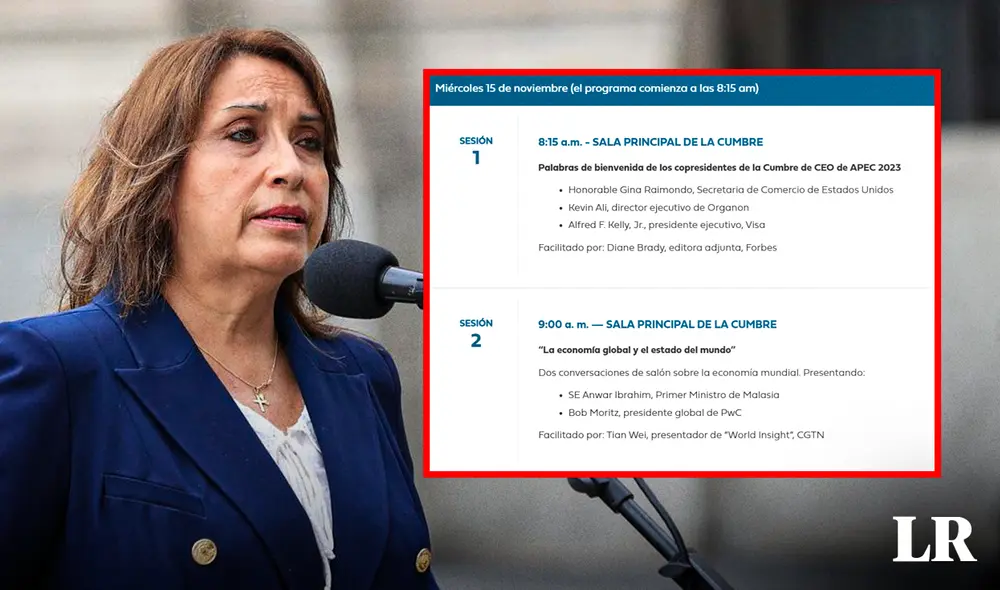 Presidenta Dina Boluarte viajó a Estados Unidos entre el 14 y 18 de noviembre donde participaría de constantes actividades. Foto: composición de Álvaro Lozano/La República