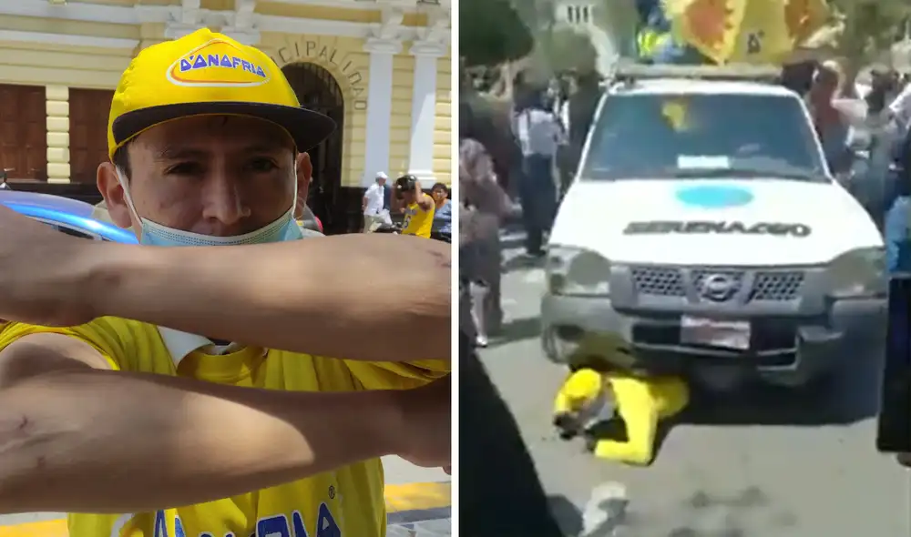 Serenazgo logró arrebatarle su carrito al heladero. Foto: composición LR/Emmanuel Moreno/LR - Video: Emmanuel Moreno/LR/América TV