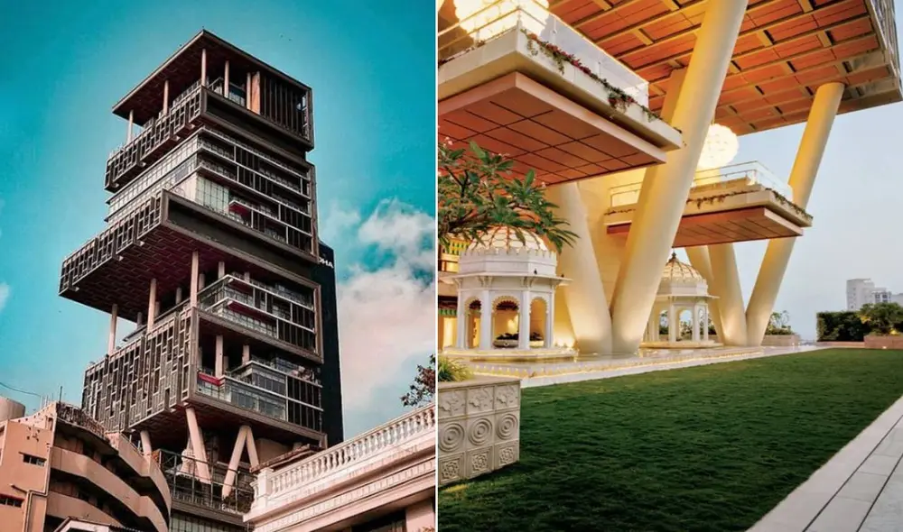 Antilia Tower tiene 27 pisos y se encuentra en la India. Foto: composición LR/Instagram/Antilia House