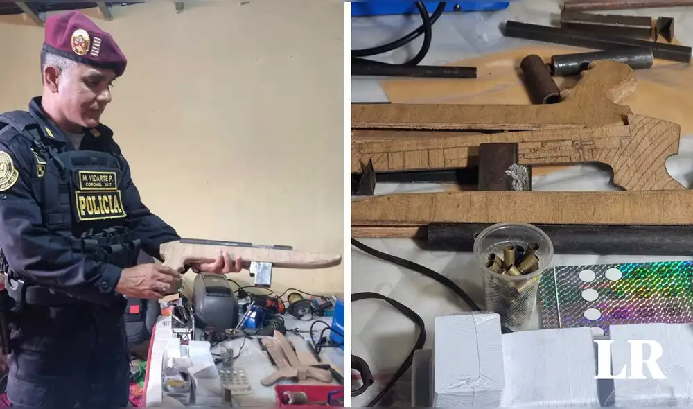 Las personas que se dedicaban a la fabricación de armas de fuego serían proveedores de redes criminales, así lo informó la PNP. Foto: composición LR/Fabrizio Oviedo Las personas que se dedicaban a la fabricación de armas de fuego serían proveedores de redes criminales, así lo informó la PNP. Foto: composición LR/Fabrizio Oviedo