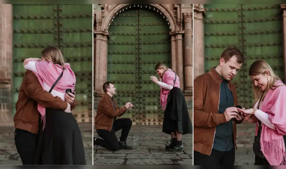 Un fotógrafo de Cusco ayudó al joven enamorado en la sorpresa. Foto: composición LR/@mikeitalo - Video: @mikeitalo