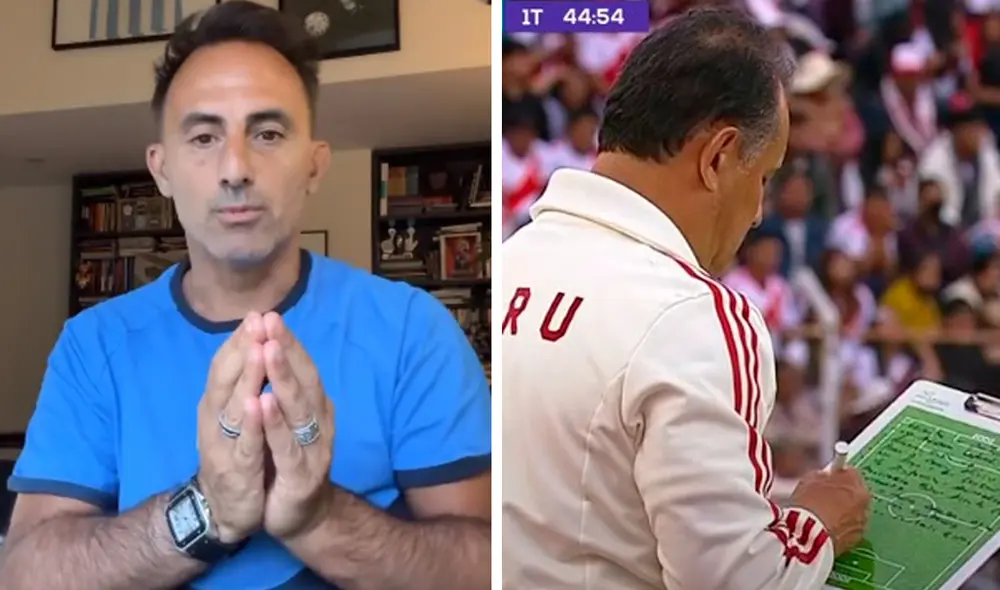 Latorre cuestionó lo que consideró un "afán de marketing" en el accionar de Juan Reynoso. Foto: captura de Diego Latorre/X/Movistar Deportes