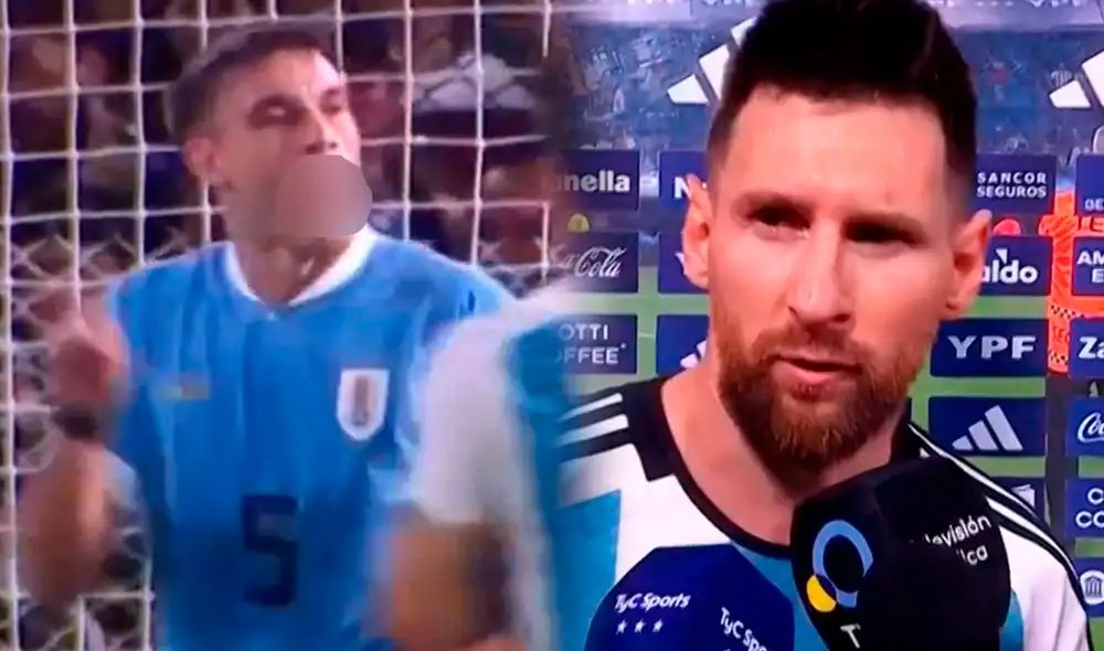 Messi se mostró muy fastidiado por lo sucedido. Foto. composiciónLR